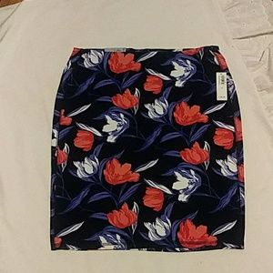 Floral Print Pencil Skirt